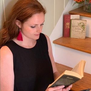 Tassel Drop Earrings in Apple Red Color